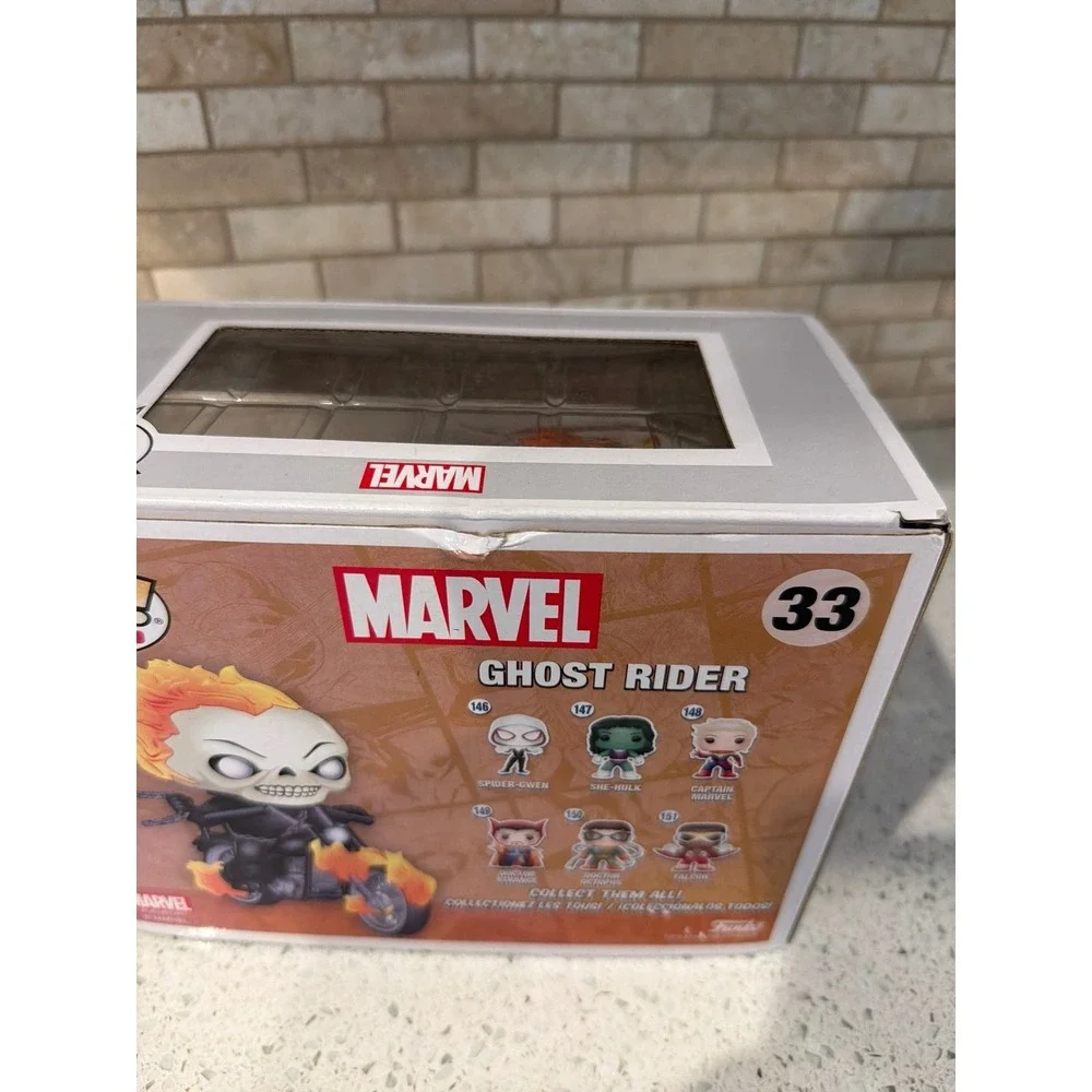 Funko‎ Pop Marvel Ghost Rider #33 PX Previews GITD Glow Flames Vinyl